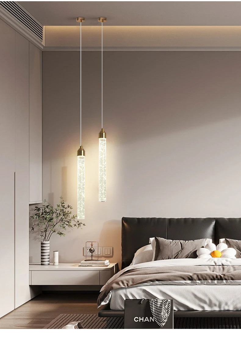 Luxury Crystal Pendant Light with Gold Fixtures Crystal Hanging Lamp for Living Room Bedroom Dining Room Modern Home Decor