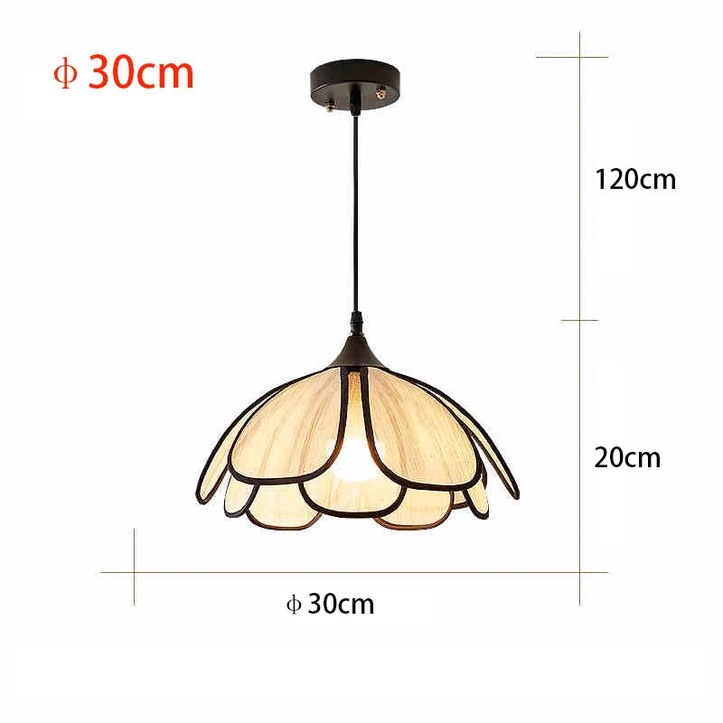 Vintage Hand-Woven Lotus Dining Room Chandelier Bedroom Living Room Lamp European And American art Atmosphere lighting Lamps E27