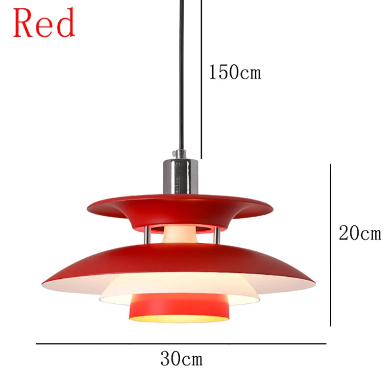 Danish Pendant Lamp UFO Ceiling Light Suspension Lightings E27 AC Powered 85-265V for Bedroom Dining Room Corridor Bar Balcony