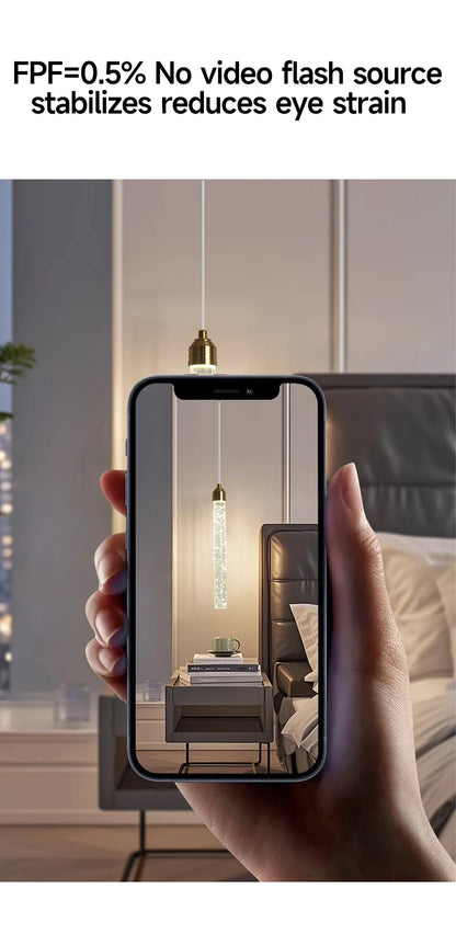 Luxury Crystal Pendant Light with Gold Fixtures Crystal Hanging Lamp  for Living Room Bedroom Dining Room Modern Home Decor