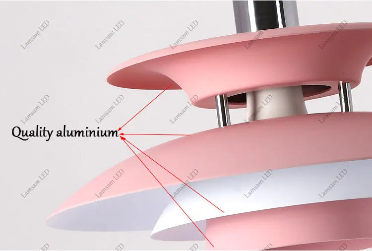 Danish Pendant Lamp UFO Ceiling Light Suspension Lightings E27 AC Powered 85-265V for Bedroom Dining Room Corridor Bar Balcony