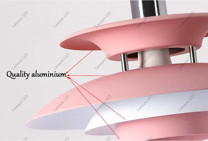 Danish Pendant Lamp UFO Ceiling Light Suspension Lightings E27 AC Powered 85-265V for Bedroom Dining Room Corridor Bar Balcony