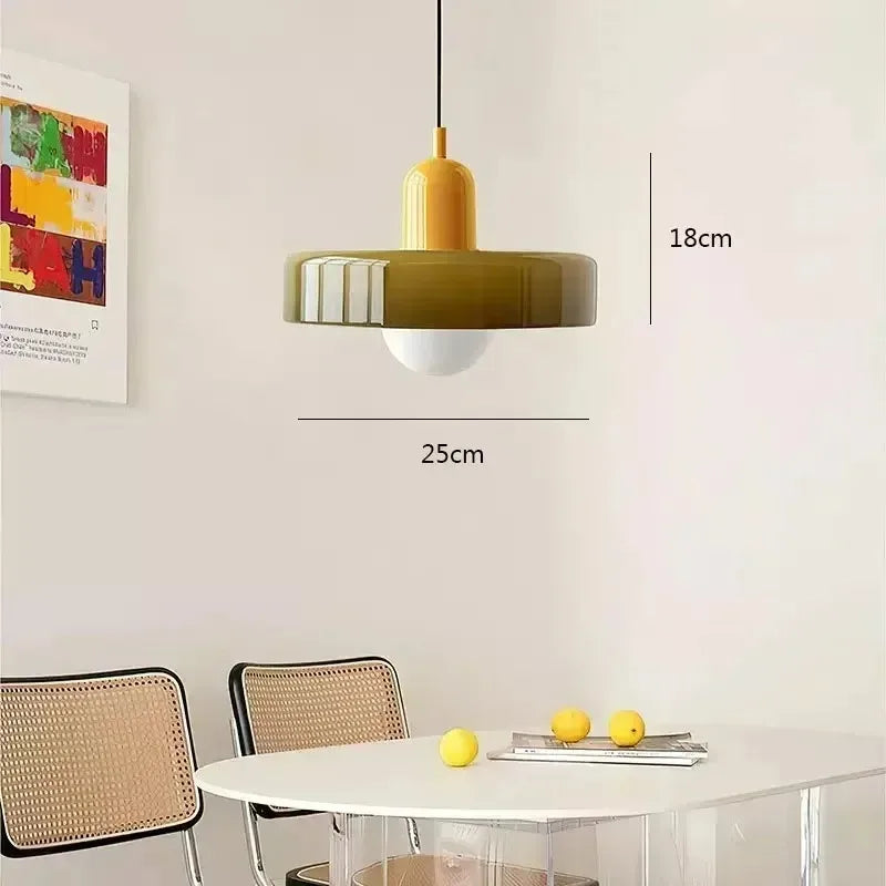 Nordic Retro Glass Pendant Lamps Indoor E27 LED Chandelier Living Room Dining Room Bedroom Kitchen Decorative lights Fixture