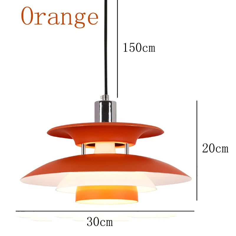 Danish Pendant Lamp UFO Ceiling Light Suspension Lightings E27 AC Powered 85-265V for Bedroom Dining Room Corridor Bar Balcony
