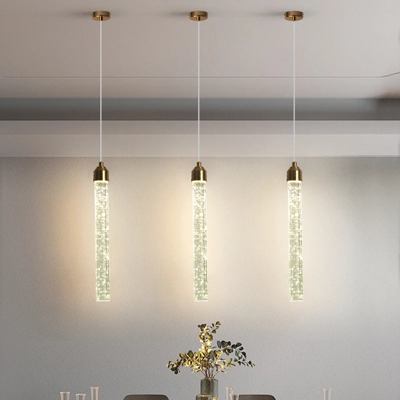 Luxury Crystal Pendant Light with Gold Fixtures Crystal Hanging Lamp  for Living Room Bedroom Dining Room Modern Home Decor