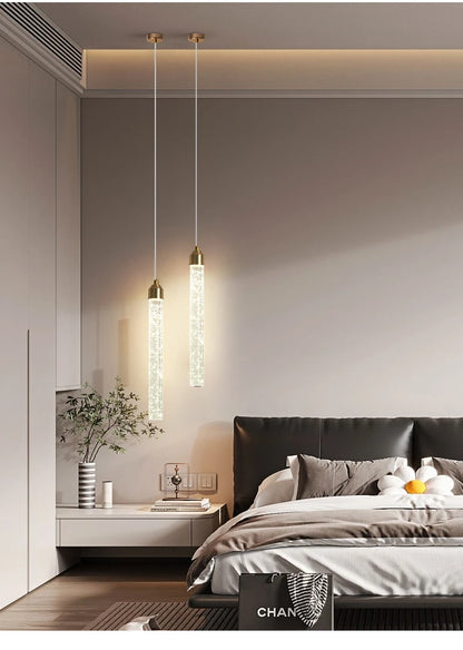 Luxury Crystal Pendant Light with Gold Fixtures Crystal Hanging Lamp  for Living Room Bedroom Dining Room Modern Home Decor