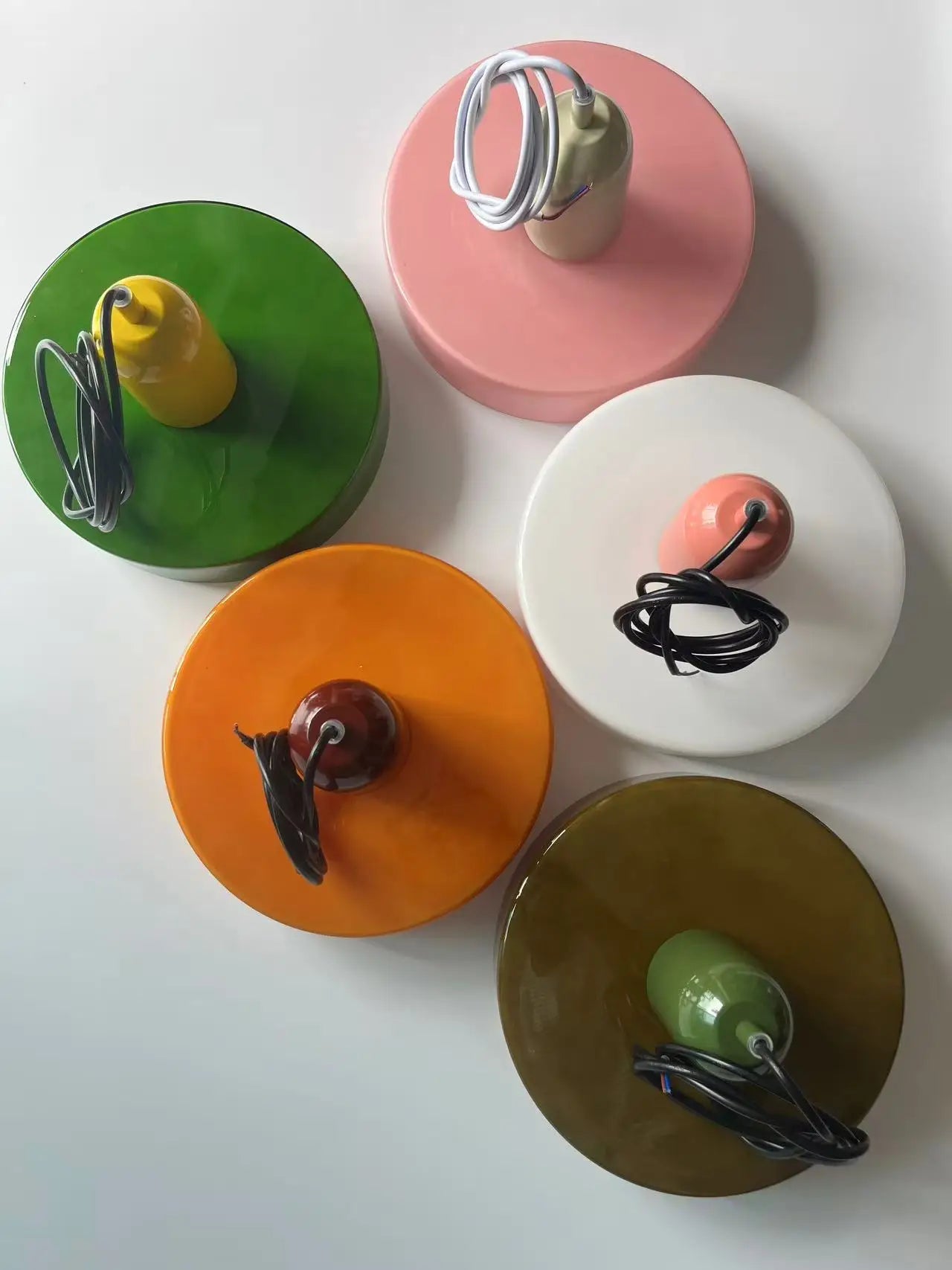 Nordic Retro Glass Pendant Lamps Indoor E27 LED Chandelier Living Room Dining Room Bedroom Kitchen Decorative lights Fixture