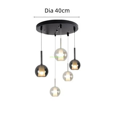 Italian Luxury Glass Bubble Pendant Lights Restaurant Staircases Bedside Chandeliers LED Household Decorative Lighting Fixtures