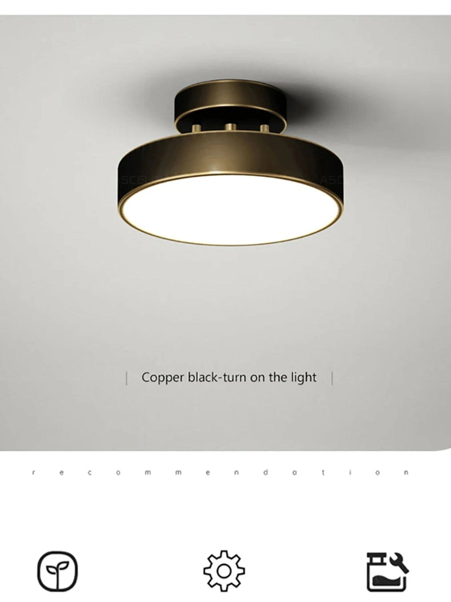 LED Ceiling Lamp Black Gold Home Decor Fixtures For Living Room Study Indoor lighting Hallway Entrance Bedroom Lighting Fixtures