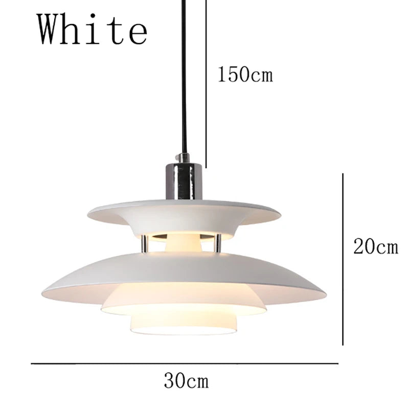 Danish Pendant Lamp UFO Ceiling Light Suspension Lightings E27 AC Powered 85-265V for Bedroom Dining Room Corridor Bar Balcony