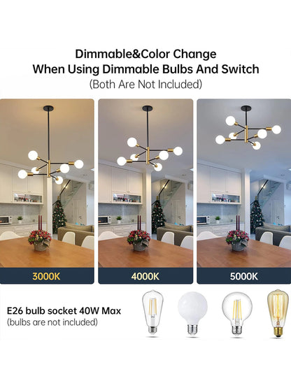 Nordic LED Chandelier Minimalist Magic Bean Pendant Lights For Living Room Bedroom Restaurant Hotel Indoor Decorative Lighting