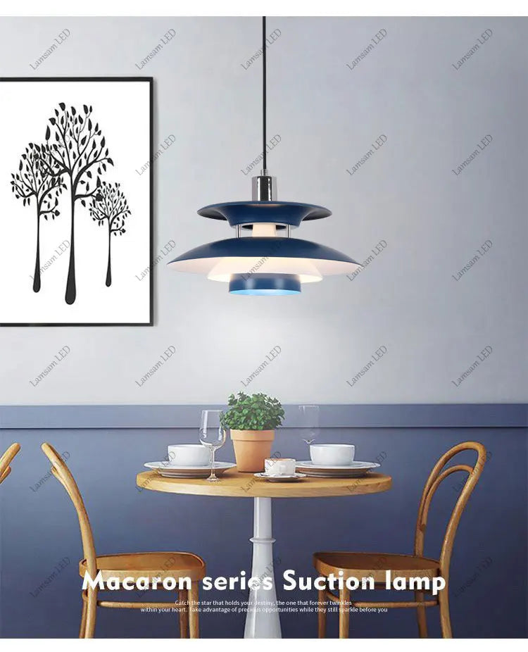 Danish Pendant Lamp UFO Ceiling Light Suspension Lightings E27 AC Powered 85-265V for Bedroom Dining Room Corridor Bar Balcony