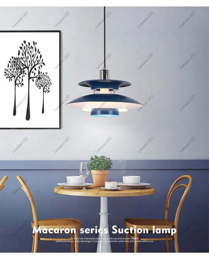 Danish Pendant Lamp UFO Ceiling Light Suspension Lightings E27 AC Powered 85-265V for Bedroom Dining Room Corridor Bar Balcony