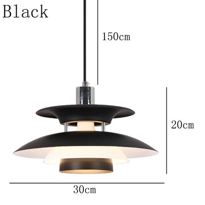 Danish Pendant Lamp UFO Ceiling Light Suspension Lightings E27 AC Powered 85-265V for Bedroom Dining Room Corridor Bar Balcony