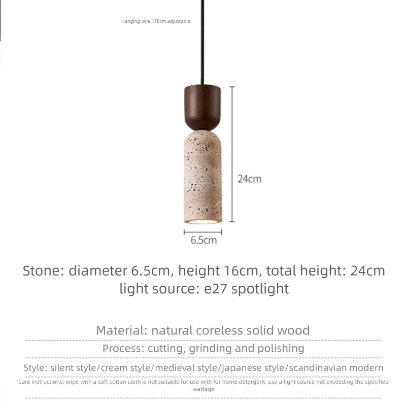 Japanese wabi-sabi style bedroom bedside chandelier, French-style vintage hotel and homestay atmosphere creative and individual