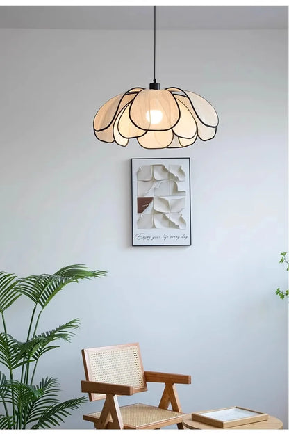 Vintage Hand-Woven Lotus Dining Room Chandelier Bedroom Living Room Lamp European And American art Atmosphere lighting Lamps E27