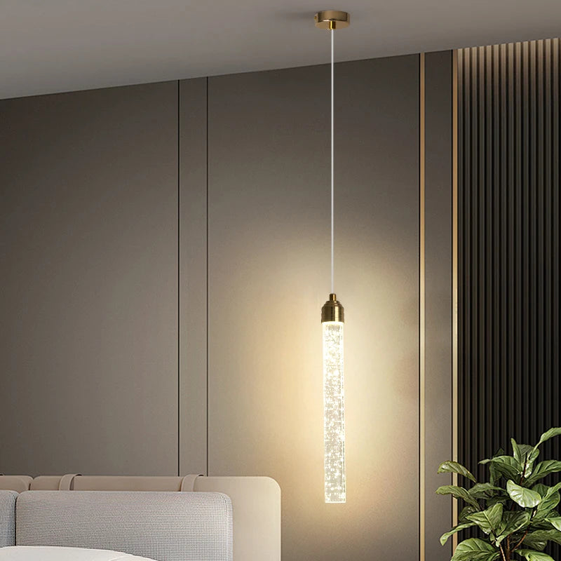 Luxury Crystal Pendant Light with Gold Fixtures Crystal Hanging Lamp  for Living Room Bedroom Dining Room Modern Home Decor
