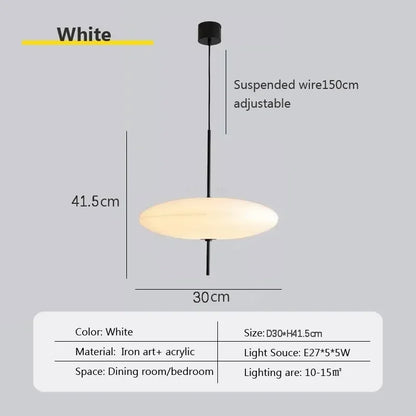 Nordic LED Pendant Light Flying Saucer Design Lamp For Bedroom Living Room Bar Cafe Office Indoor Simple Home Decorative Fixture