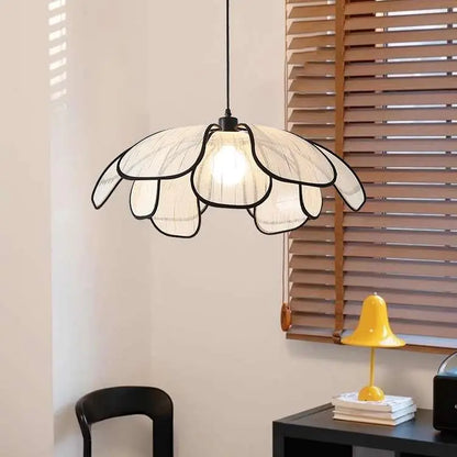 Vintage Hand-Woven Lotus Dining Room Chandelier Bedroom Living Room Lamp European And American art Atmosphere lighting Lamps E27