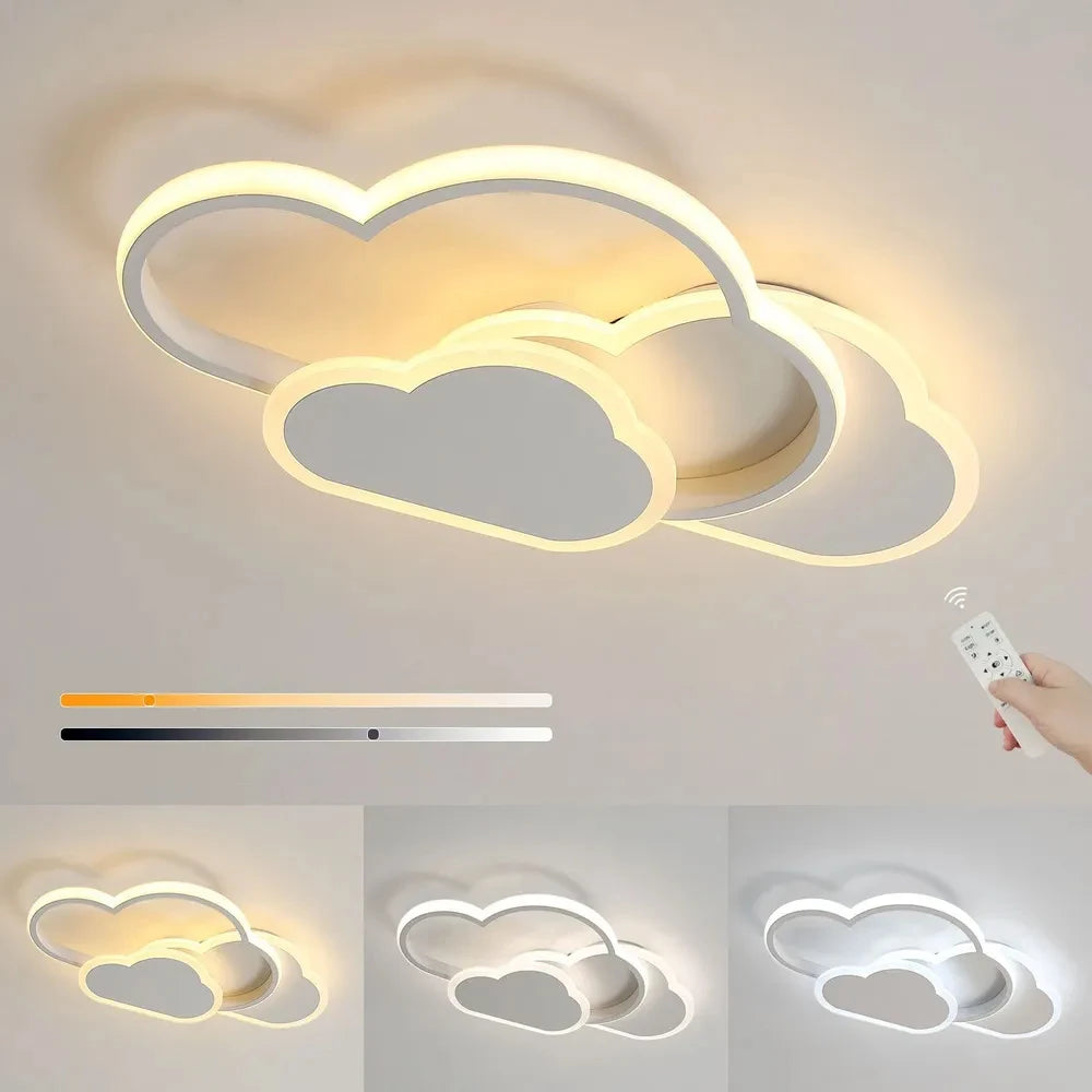 Ceiling Light,32w Creative LED Ceiling Lamp with Dimmable Remote Control 3000-6500k 2800lm,Cartoon Lighting for Living Room
