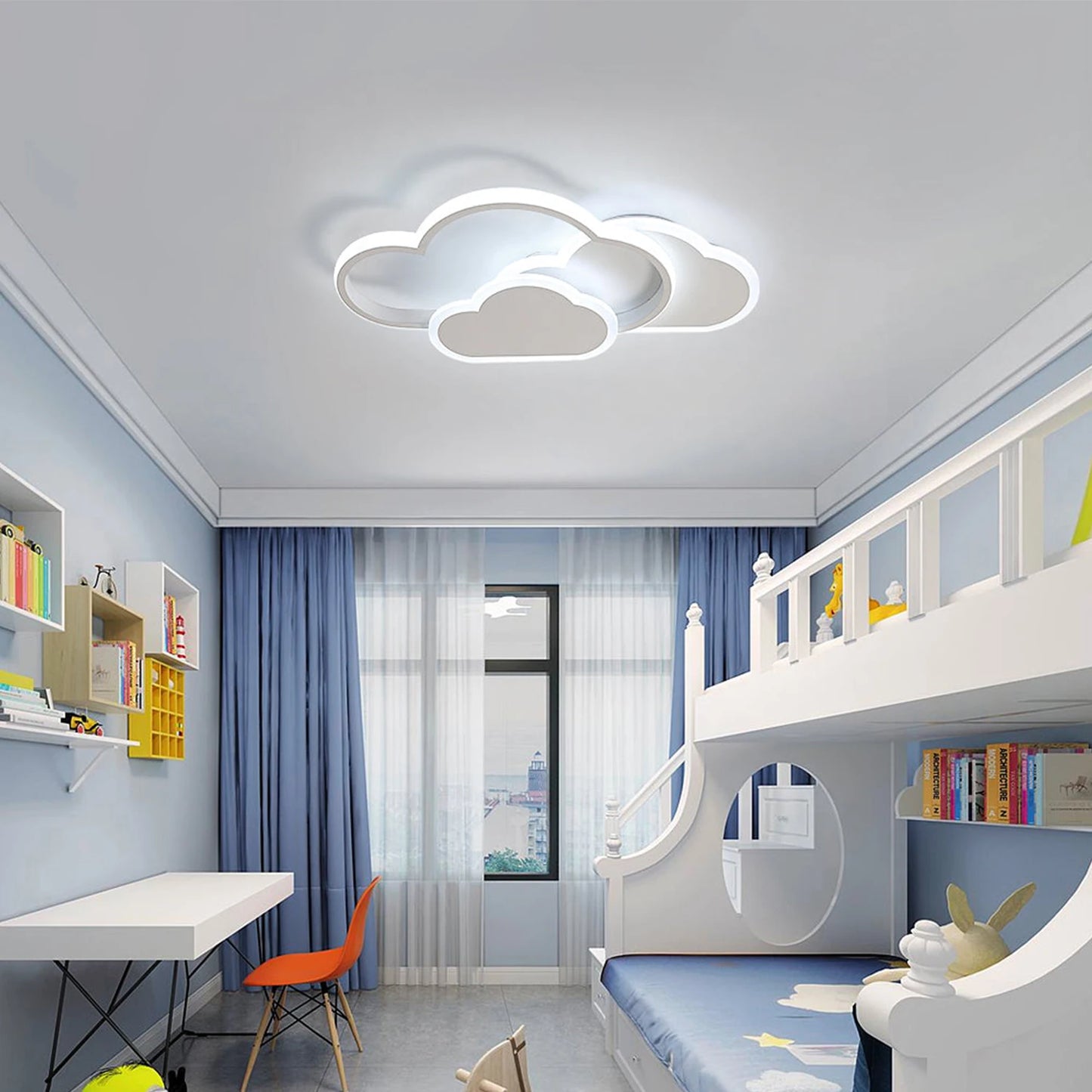 Ceiling Light,32w Creative LED Ceiling Lamp with Dimmable Remote Control 3000-6500k 2800lm,Cartoon Lighting for Living Room