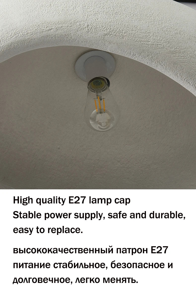 Nordic Wabi Sabi Pendant Lamps Dining Room Lighting Modern Living Room Bedroom LED Ceiling Chandelier Loft Lustre Hanghing Lamps