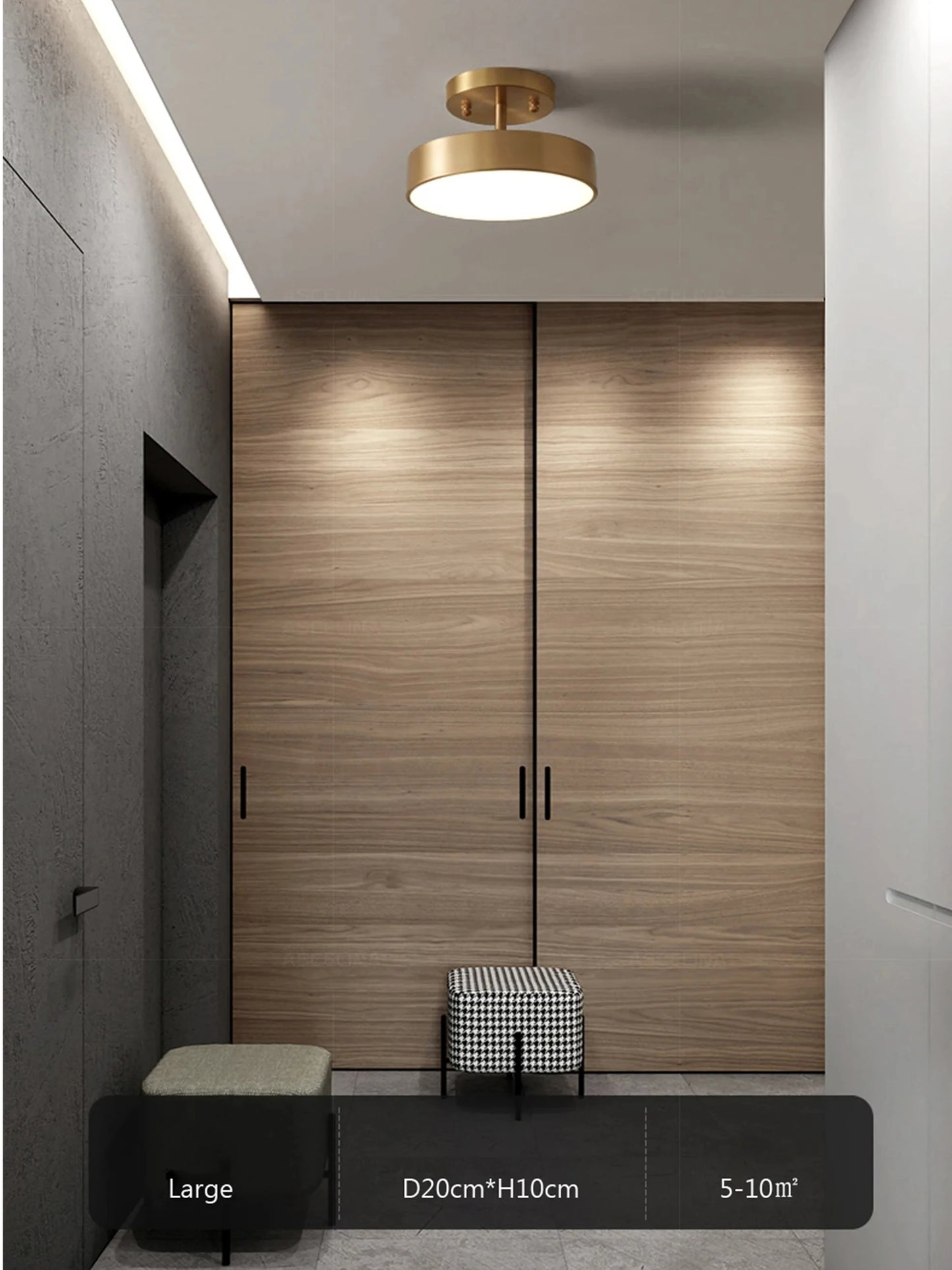 LED Ceiling Lamp Black Gold Home Decor Fixtures For Living Room Study Indoor lighting Hallway Entrance Bedroom Lighting Fixtures