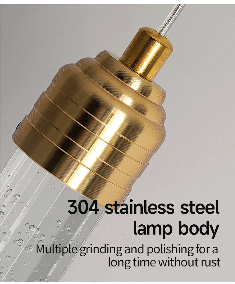 Luxury Crystal Pendant Light with Gold Fixtures Crystal Hanging Lamp  for Living Room Bedroom Dining Room Modern Home Decor