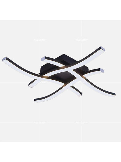 Modern LED Ceiling Light Long Wave Lamp Living Room Bedroom Study Corridor Aisle Entrance Balcony Home Decoration Lustre