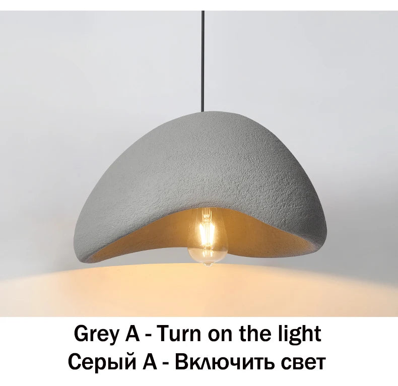 Nordic Wabi Sabi Pendant Lamps Dining Room Lighting Modern Living Room Bedroom LED Ceiling Chandelier Loft Lustre Hanghing Lamps