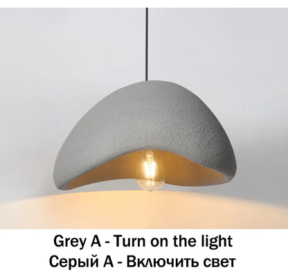 Nordic Wabi Sabi Pendant Lamps Dining Room Lighting Modern Living Room Bedroom LED Ceiling Chandelier Loft Lustre Hanghing Lamps