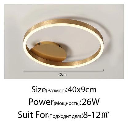 Black Led Chandeliers 3 Circle Bedroom Metal Living Dining Room Nordic Lighting Chandelier Brown Glossy Lamp Home Indoor Lamps