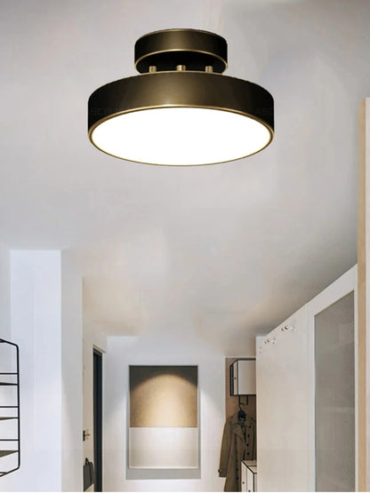 LED Ceiling Lamp Black Gold Home Decor Fixtures For Living Room Study Indoor lighting Hallway Entrance Bedroom Lighting Fixtures