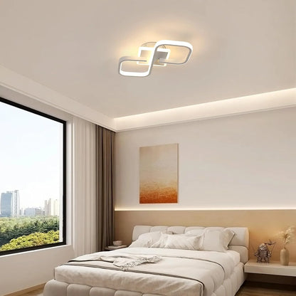 White 36W 4000LM LED Ceiling Lamp, Square Acrylic Warm White 3000K LED Ceiling Light Interior for Bedroom Living Room, Corridor