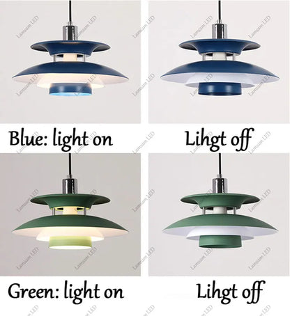 Danish Pendant Lamp UFO Ceiling Light Suspension Lightings E27 AC Powered 85-265V for Bedroom Dining Room Corridor Bar Balcony