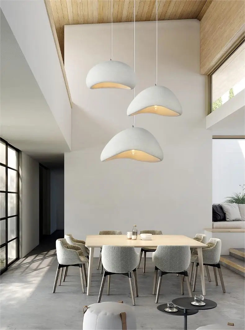 Nordic Wabi Sabi Pendant Lamps Dining Room Lighting Modern Living Room Bedroom LED Ceiling Chandelier Loft Lustre Hanghing Lamps