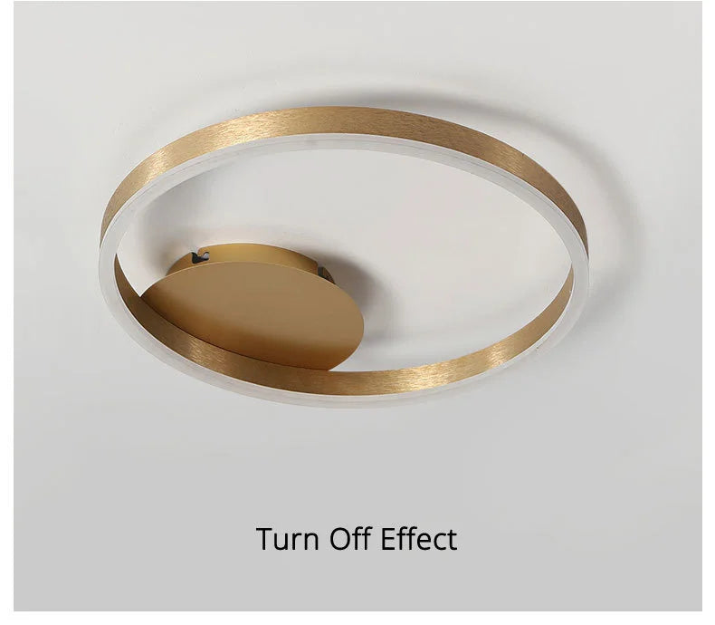 Black Led Chandeliers 3 Circle Bedroom Metal Living Dining Room Nordic Lighting Chandelier Brown Glossy Lamp Home Indoor Lamps