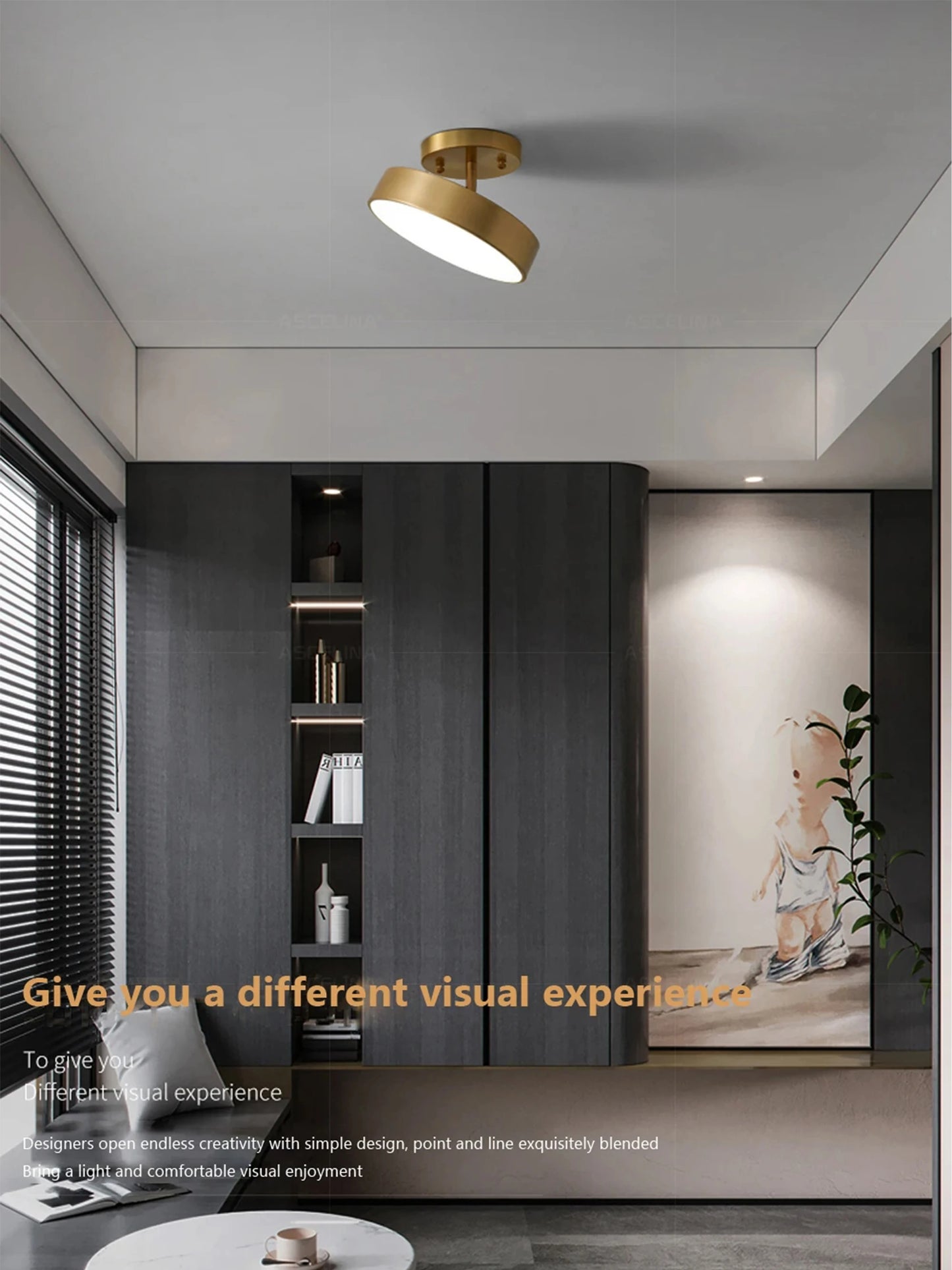 LED Ceiling Lamp Black Gold Home Decor Fixtures For Living Room Study Indoor lighting Hallway Entrance Bedroom Lighting Fixtures