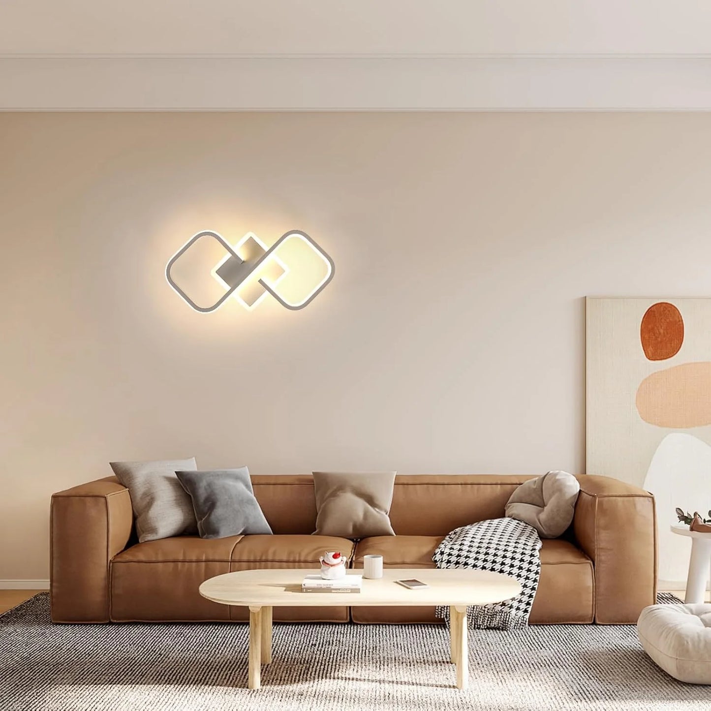 White 36W 4000LM LED Ceiling Lamp, Square Acrylic Warm White 3000K LED Ceiling Light Interior for Bedroom Living Room, Corridor