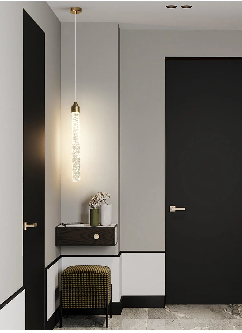 Luxury Crystal Pendant Light with Gold Fixtures Crystal Hanging Lamp  for Living Room Bedroom Dining Room Modern Home Decor