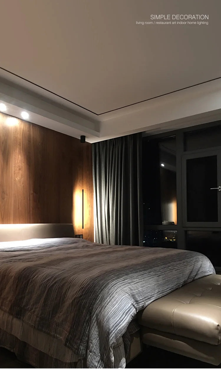 Modern Led Pendant Lights For Bedroom Reading Hanging Lamp Bedside Living Room Bar Coffee Fixtures Decor Black Long Chandelier