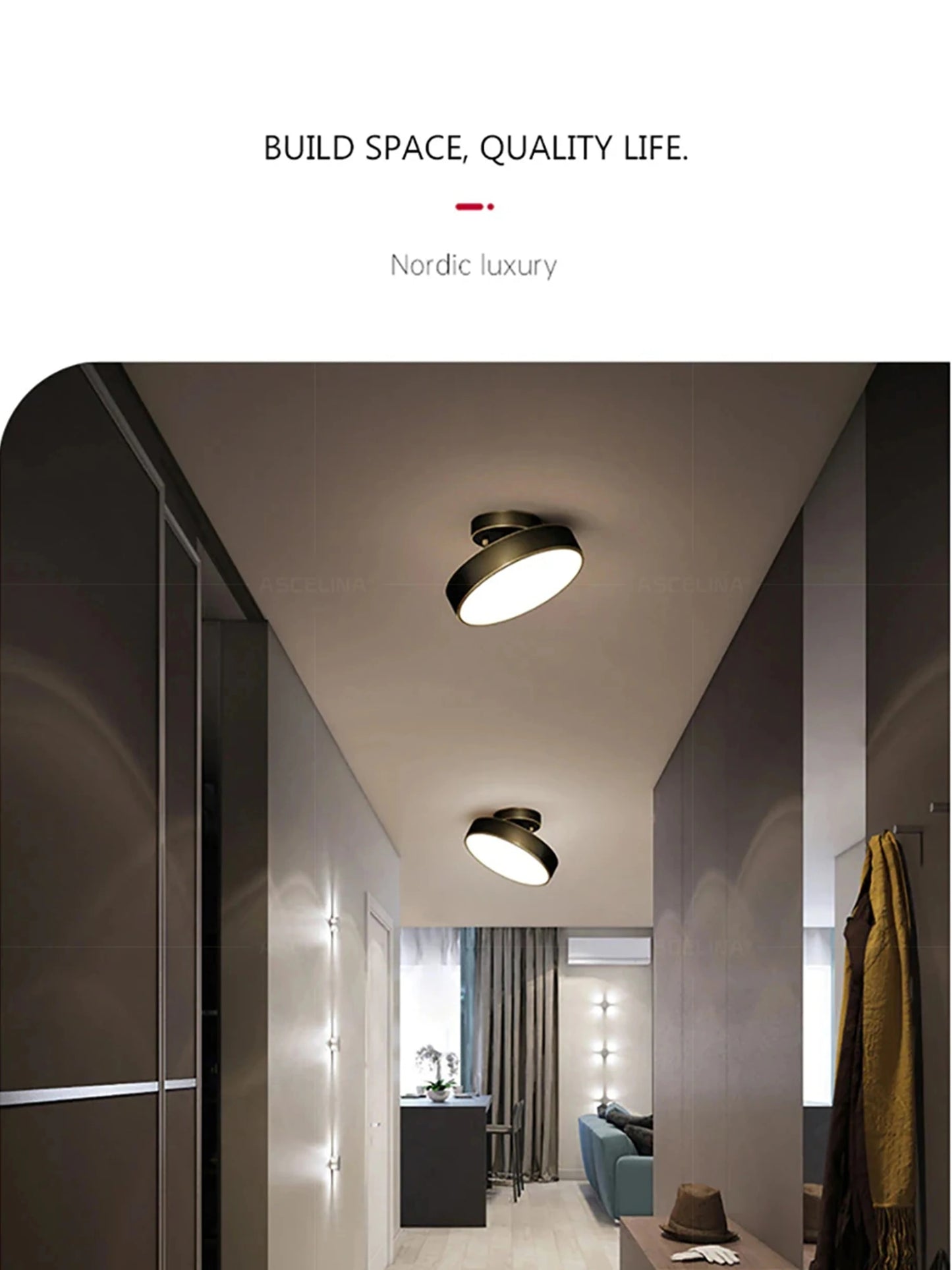 LED Ceiling Lamp Black Gold Home Decor Fixtures For Living Room Study Indoor lighting Hallway Entrance Bedroom Lighting Fixtures