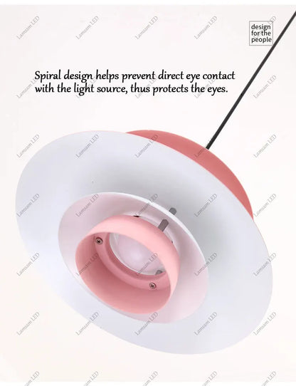 Danish Pendant Lamp UFO Ceiling Light Suspension Lightings E27 AC Powered 85-265V for Bedroom Dining Room Corridor Bar Balcony