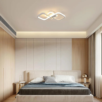White 36W 4000LM LED Ceiling Lamp, Square Acrylic Warm White 3000K LED Ceiling Light Interior for Bedroom Living Room, Corridor