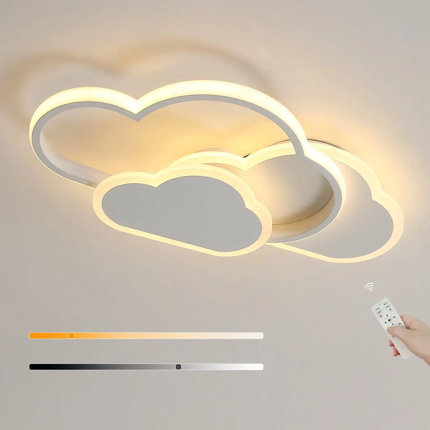 Ceiling Light,32w Creative LED Ceiling Lamp with Dimmable Remote Control 3000-6500k 2800lm,Cartoon Lighting for Living Room