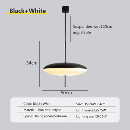 Nordic LED Pendant Light Flying Saucer Design Lamp For Bedroom Living Room Bar Cafe Office Indoor Simple Home Decorative Fixture