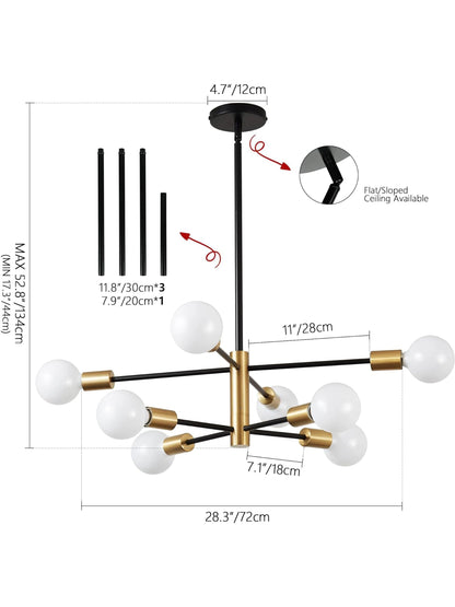 Nordic LED Chandelier Minimalist Magic Bean Pendant Lights For Living Room Bedroom Restaurant Hotel Indoor Decorative Lighting