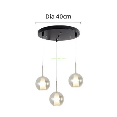 Italian Luxury Glass Bubble Pendant Lights Restaurant Staircases Bedside Chandeliers LED Household Decorative Lighting Fixtures