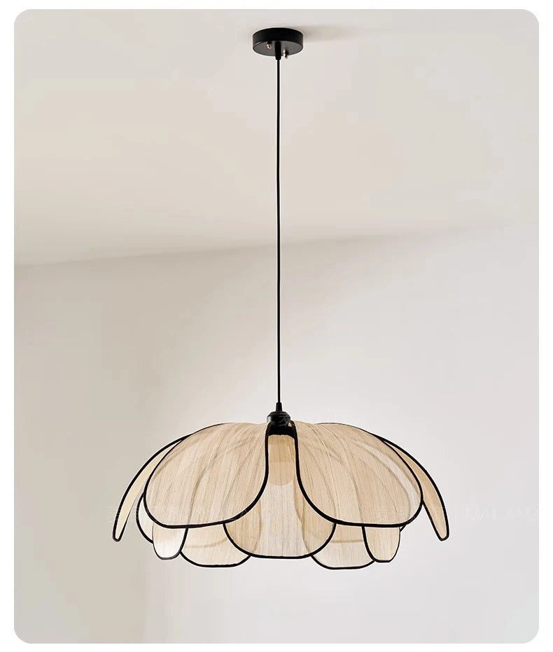 Vintage Hand-Woven Lotus Dining Room Chandelier Bedroom Living Room Lamp European And American art Atmosphere lighting Lamps E27