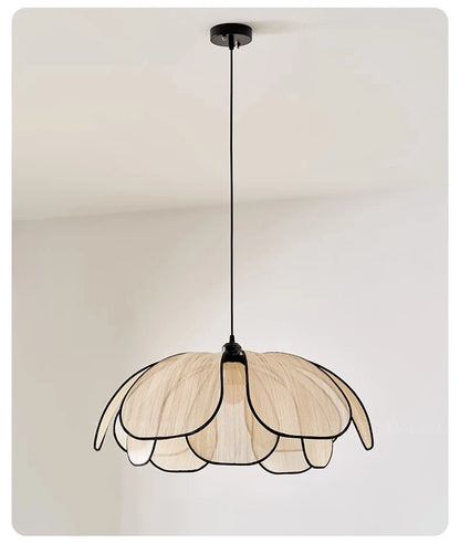 Vintage Hand-Woven Lotus Dining Room Chandelier Bedroom Living Room Lamp European And American art Atmosphere lighting Lamps E27